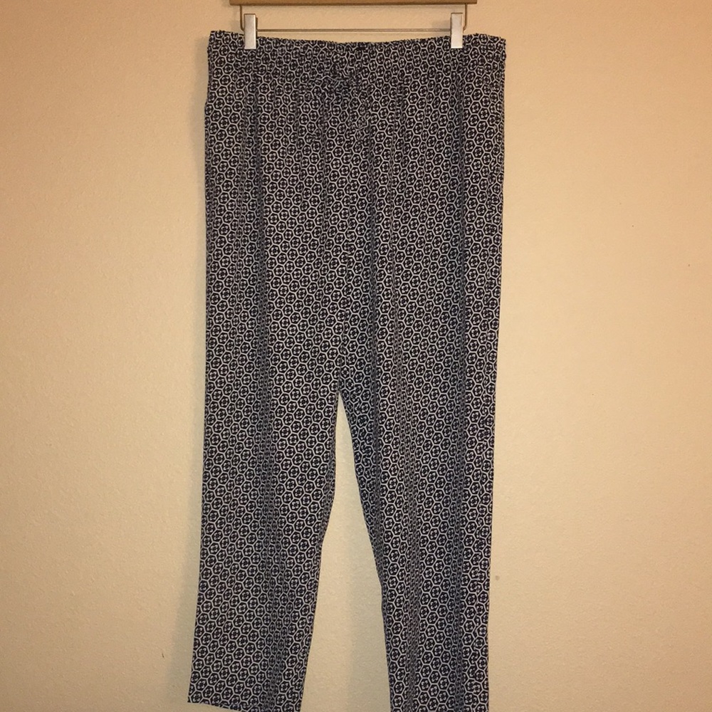 blue patterned talbots pants